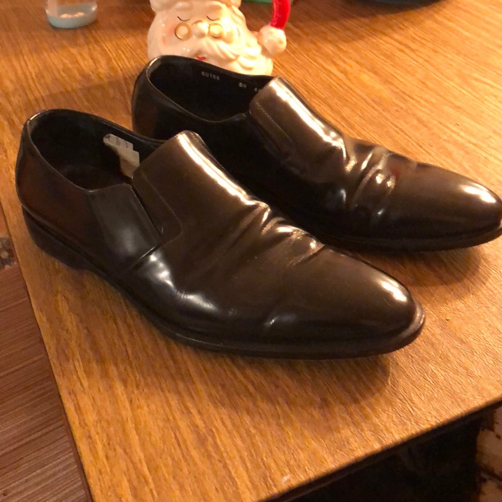 Giorgio Armani men’s black dress shoes 11.5